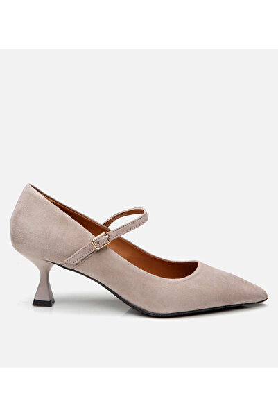 Hotiç Kadın Deri Mary Jane Vizon Stiletto