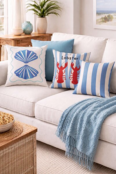 Arancione Co . Çift Tarafı Baskılı 4’lü Kırlent Kılıfı 6AOD1