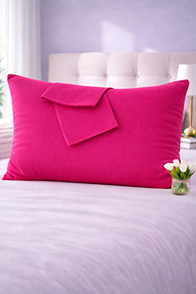 LilaMOON Fetă de pernă Ranforce din bumbac fucsia - 2 BUC
