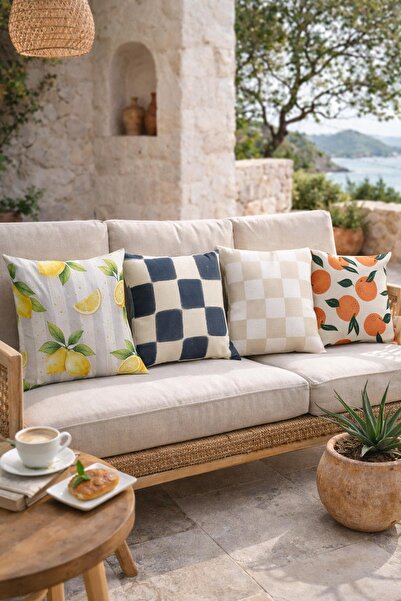 Evdek Double-Sided Printed 4-Piece Throw Pillow Cover 6Eod11