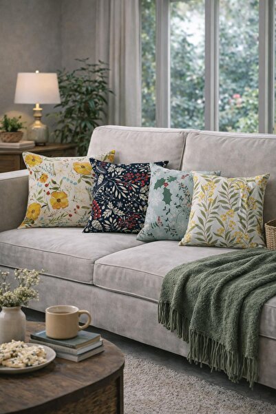 Arancione Co . غطاء وسادة مطبوع على الوجهين مكون من 4 قطع 6AOD15