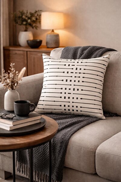 Evdek Çift Tarafı Baskılı Kırlent Kılıfı 6EOD2