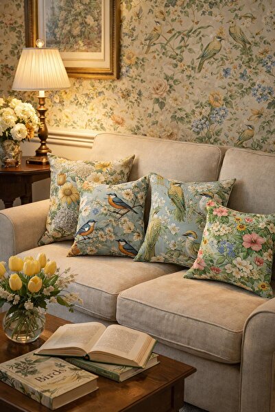 Evdek Double-Sided Printed 4-Piece Throw Pillow Cover 6Eod17