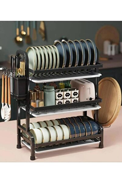 Bin shihoon منظم مطبخ متتعد الوظائف بتصميم مطور من 3 طبقات