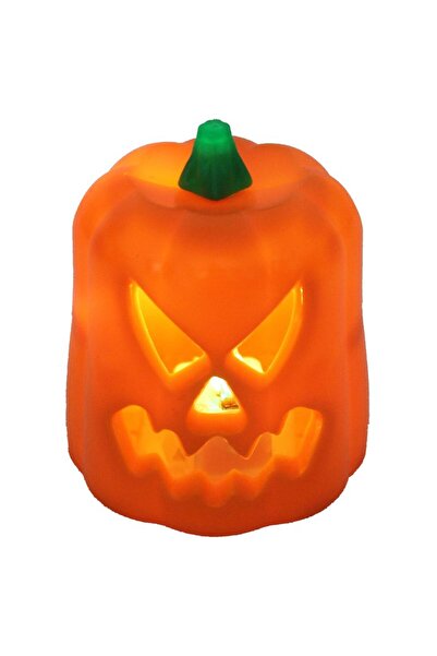 partidolu 1 Adet Cadılar Bayramı Işıklı Balkabağı Gülen Yüz Pilli Led Dekor M...