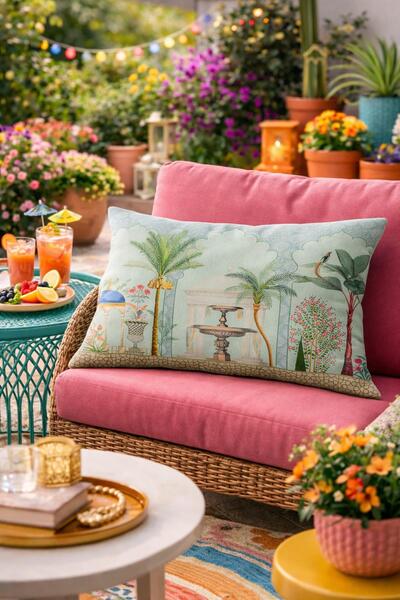 Evdek غطاء وسادة مستطيل مزدوج الجوانب TK41