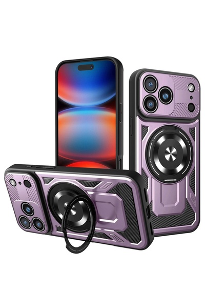 SKYDDAR INNOVATION Husă pentru iPhone 17 Pro Max, RuggedCam, inel magnetic re...
