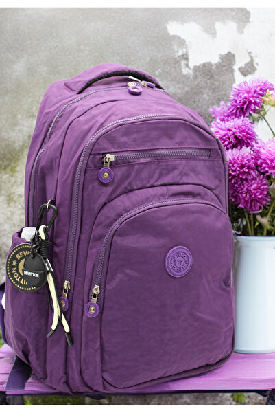 ÇantaExpress 1800 Mor Водостійка Тканина Шкільний Рюкзак Унісекс Шкільний Рюкзак