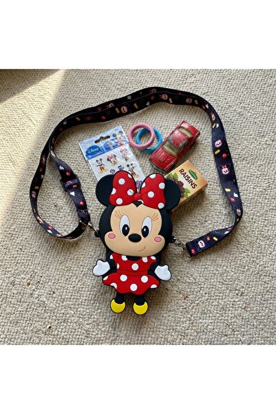 shop Minnie Model Kırmızı Elbiseli Ayarlanabilen Askılı Kız Çocuk Silikon Çan...