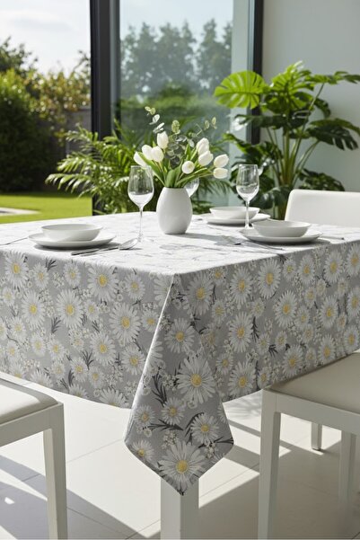 Rona Home Siva margareta Sa deznom Digitalna štampa Stolnjak Otporno na fleke...