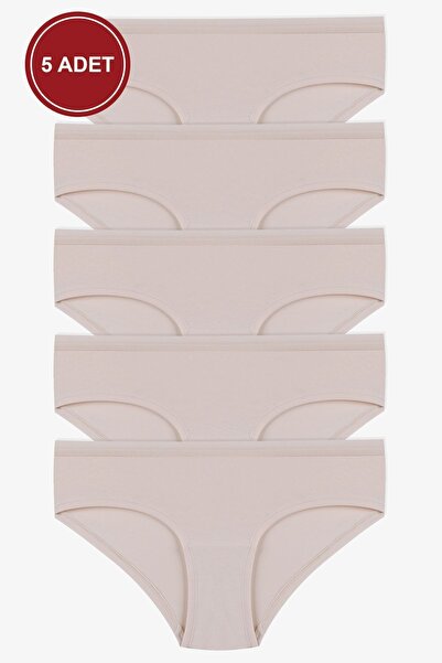 koza iç giyim Women's Cotton 5-Piece Basic Hipster Panties