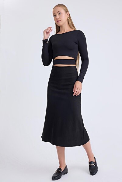 Vitrin Çan Kesim Süet Kumaş Etek