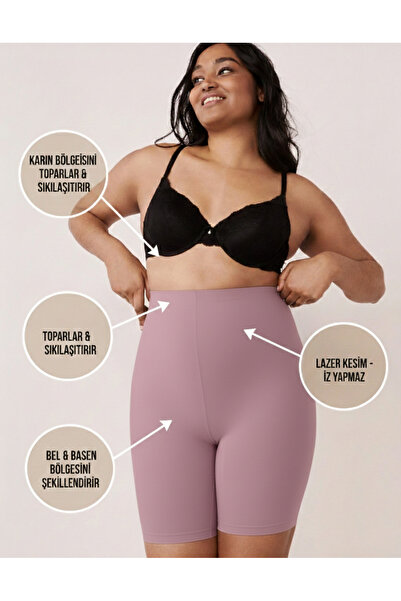 MİSTİRİK Model Anoky Talie înaltă Tesatura elastică Talie Silicon Tăiat cu la...