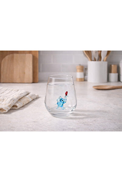 Crystal passion Handmade Glass Elephant Figured Cup Decorative Glass Cup