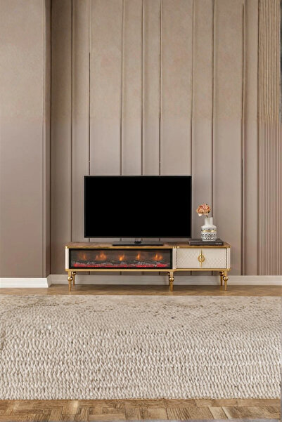 Breda Home Concept Uno Mdf Şömineli Tv Ünitesi Tv Sehpası