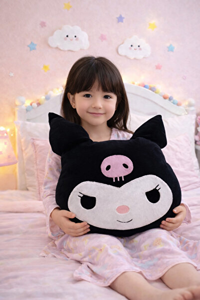 ŞAŞKIN HOUSE Sevimli Kuromi Yastık & Uyku Arkadaşı Yumuşak Peluş Kumaş Kuromi...