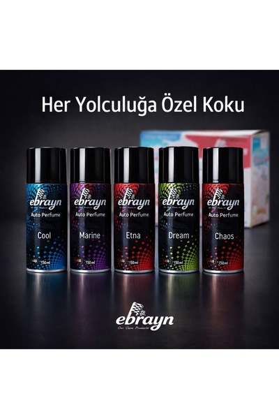 Ebrayn Araba Klima Temizleyici ve Oto Parfüm Seti Oto Koku Seti 5'li