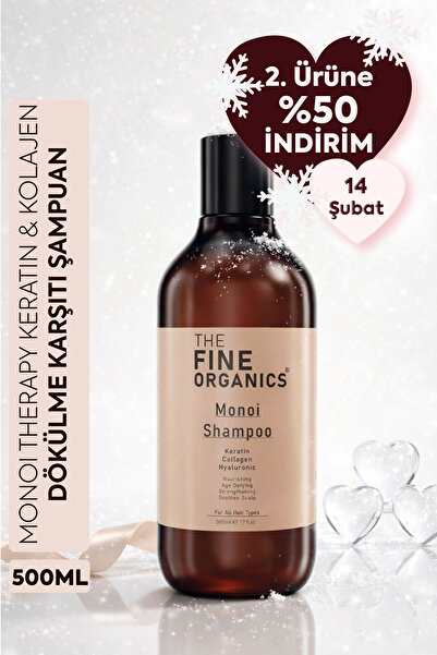 THE FINE ORGANICS Monoi Therapy Keratin & Kolajen & Hyaluronik Asit Dökülme K...