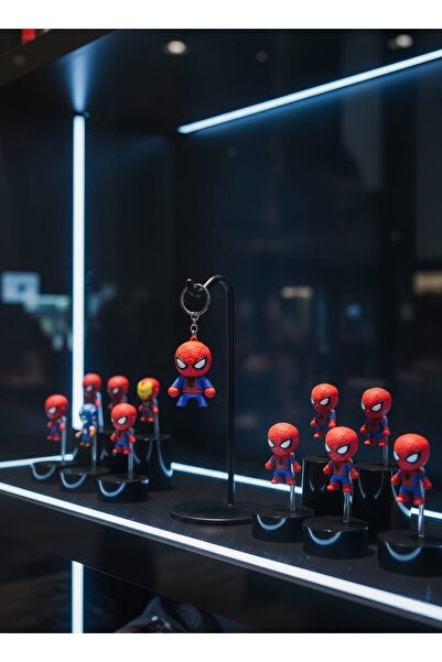 GLOW LUXE 3D سبايدرمان سيليكون سلسلة المفاتيح وملحق حقيبة