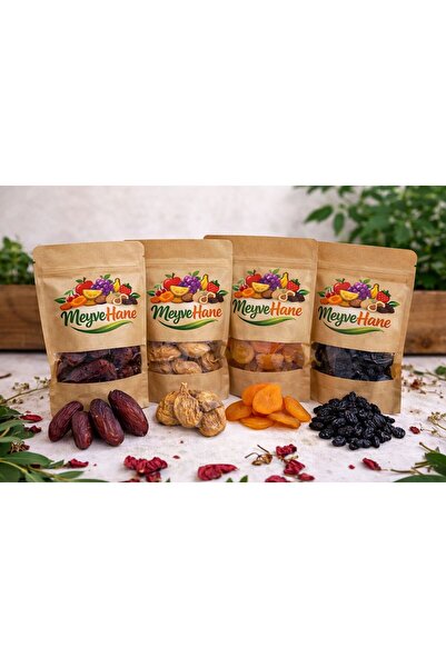 MeyveHane Katkısız Doğal Kuru Meyve Seti - 500 Gr Kuru Kayısı- 500 Gr Kuru İn...