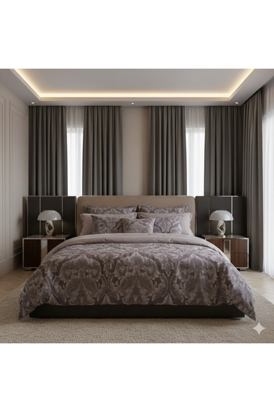 FoamZone 10-Piece Microfiber Jacquard Comforter