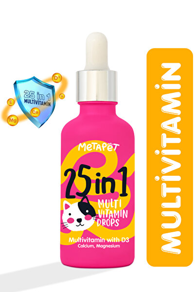 Metapet Kediler Için Premium Multi Vitamin Damla, Doğal Ve Organik Içerikli K...