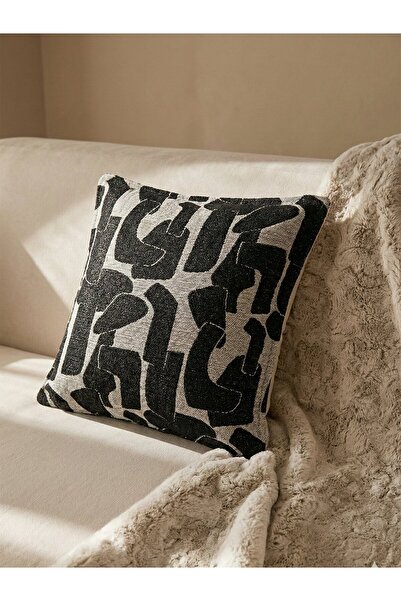 needle home textile .decoration Pablo Siyah Kırlent Kılıfı (45x45)