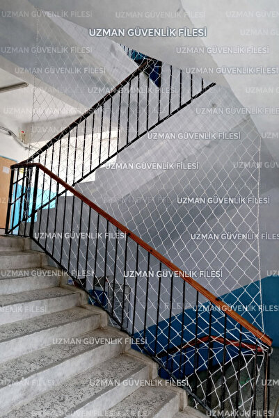 uzman güvenlik filesi 3x10m merdiven filesi okul merdiven filesi merdiven güv...