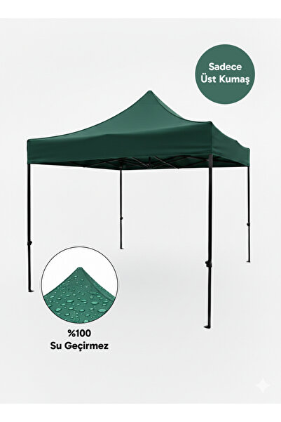 ÇADIRAVM 3x3 Gazebo Çardak Çatı Üst Kumaşı, Su Geçirmez Uv Dayanıklı Branda