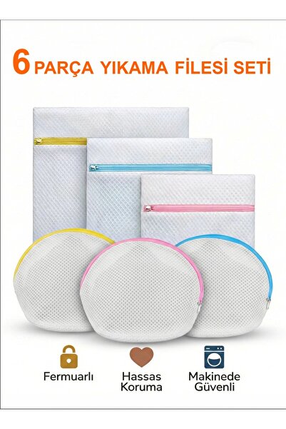 HERA CONCEPT 6-Piece Laundry Set - 3-Piece Luxury Zippered Laundry Net and 3-...