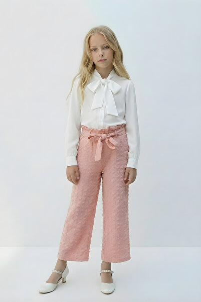 FESSHERA KİDS Set de pantaloni cu picioare largi talie înaltă pentru fete, cu...