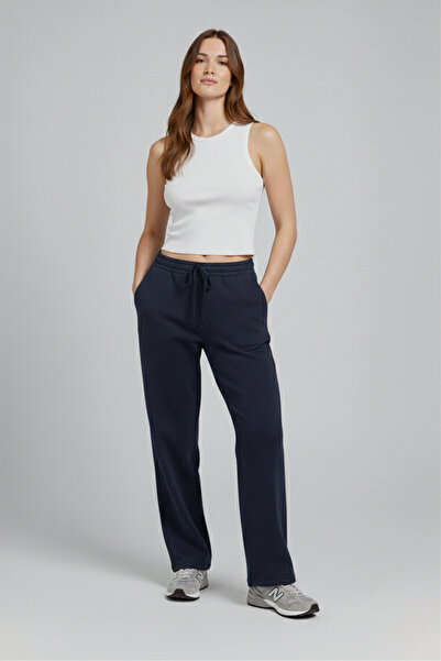 Softandbasic Pantaloni de damă din modal, cu imprimeu, albastru marin