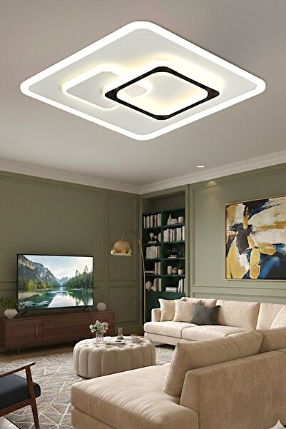 Ece Aydınlatma Stark Plafonyer Modern Ultra Power 3 Renk Ledli Avize