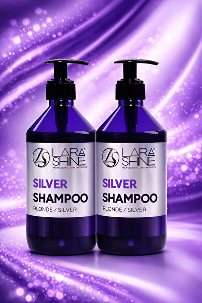 Kuaf Lara Shine Profesyonel Blonde Silver Mor Şampuan 500ml-2 ADET