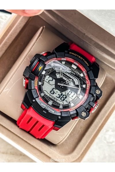 Jaga Waterproof, with stopwatch, suitable for pool use, red Sports Digital Me...