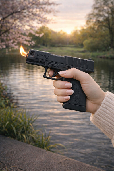 Nivu Bölmeli Oyuncak Kişiye Özel Yapım Saklama Kabı Çakmak Silah Şeklinde Çak...