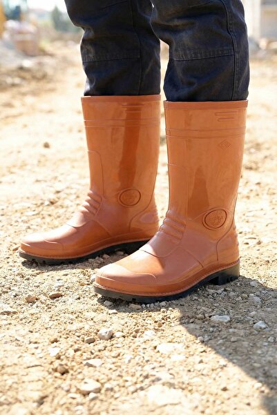 GEZER Men's Short Pvc Waterproof Thin Lined Work Boots