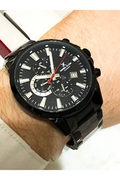Daniel Klein orjinal su geçirmez erkek kol saati siyah renk çelik kordon