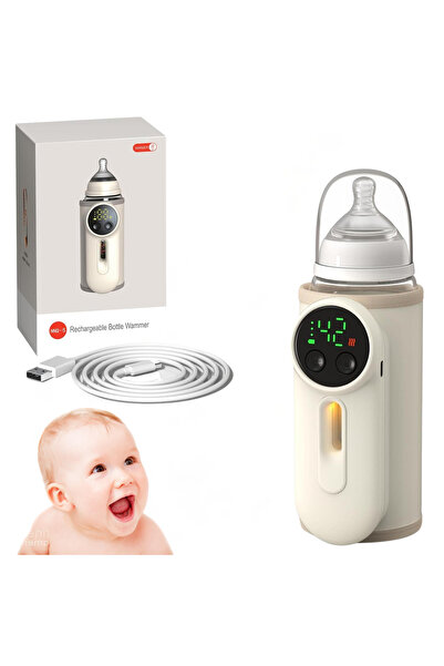 INVICTWIN Încălzitor Portabil Biberoane USB & Autoîncălzire, Compatibil Unive...