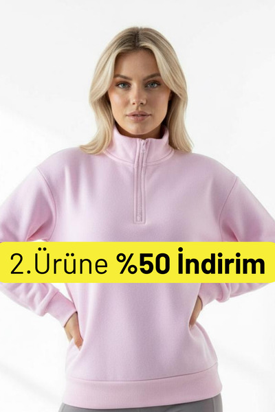 Balenbi سترة نسائية كبيرة الحجم بثلاث خيوط وبسحاب نصفي 1112