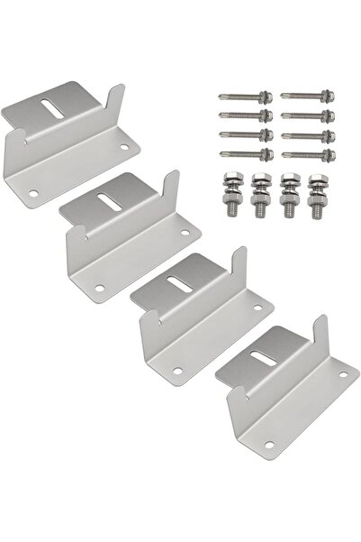 Choice5 4Pcs White 16Pcs/Set Solar Panel Mounting Bracket Kits 4/8 Units Sola...