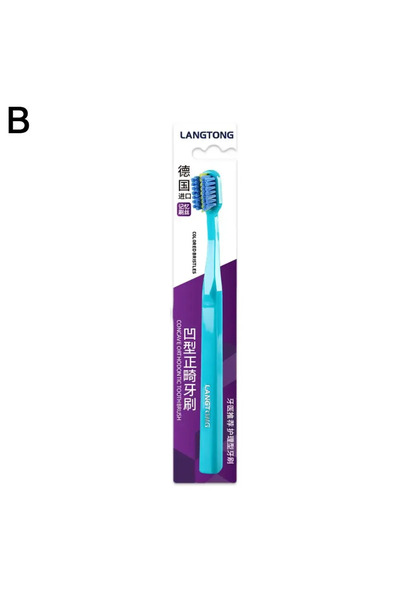 Choice فرشاة أسنان تقويمية ناعمة للبالغين، لون أزرق، C691- قطعة واحدة