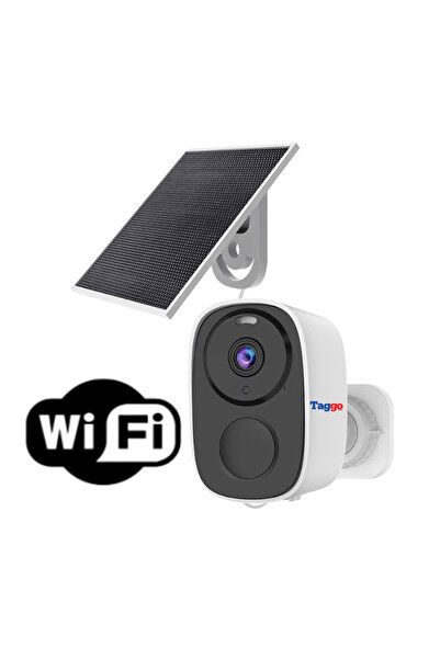 Taggo Solar-powered WIFI 2K surveillance camera, 4MP, Built-in battery, App c...