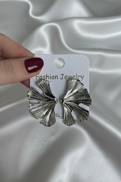 Volenta Shop Vip Silver Color Oyster Model Earrings