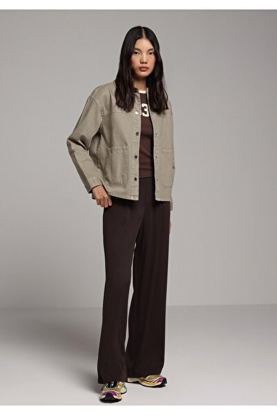 Colin's Regular Fit High Waist Straight Leg Women's Brown Trousers