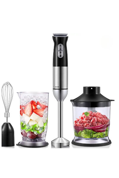 OEM Set Blender de Mână SonyMax 4 în 1, 1200W, 9 Viteze, Funcție Turbo, Tocăt...