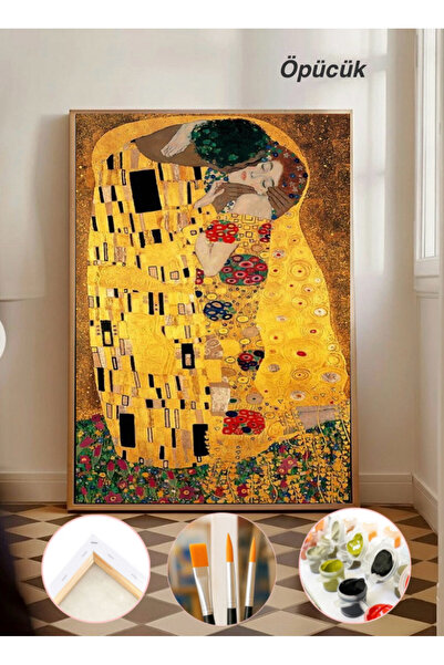 TT ART Sayılarla Boyama Çerçeveli Hobi Seti Numaralı Tuval Fırça Boya Dahil K...