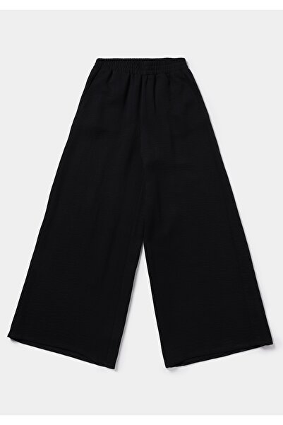 Colin's Regular Fit High Waist Wide Leg Women's Black Trousers