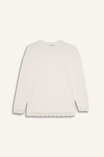 DeFacto Relax Fit Crew Neck Long Sleeve T-Shirt H1205Ax26Sp