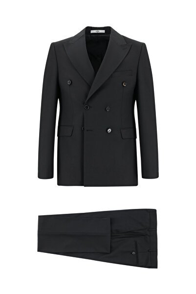 Kiğılı 7 Drop Slim Fit Dar Kesim Kruvaze Takım Elbise